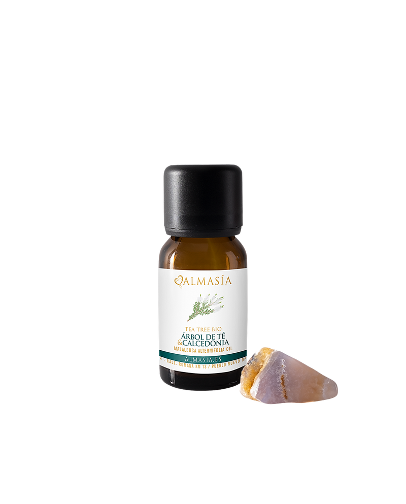 Aceite esencial de árbol de té con calcedonia