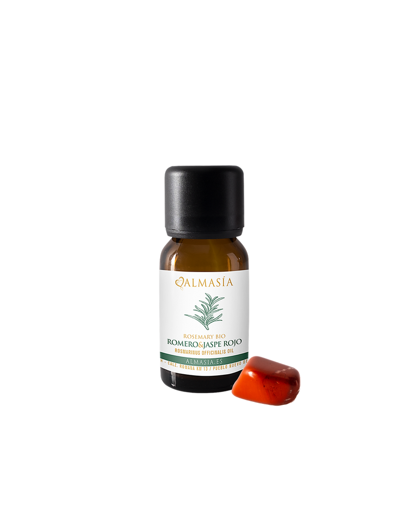 Aceite esencial de romero bio con jaspe rojo