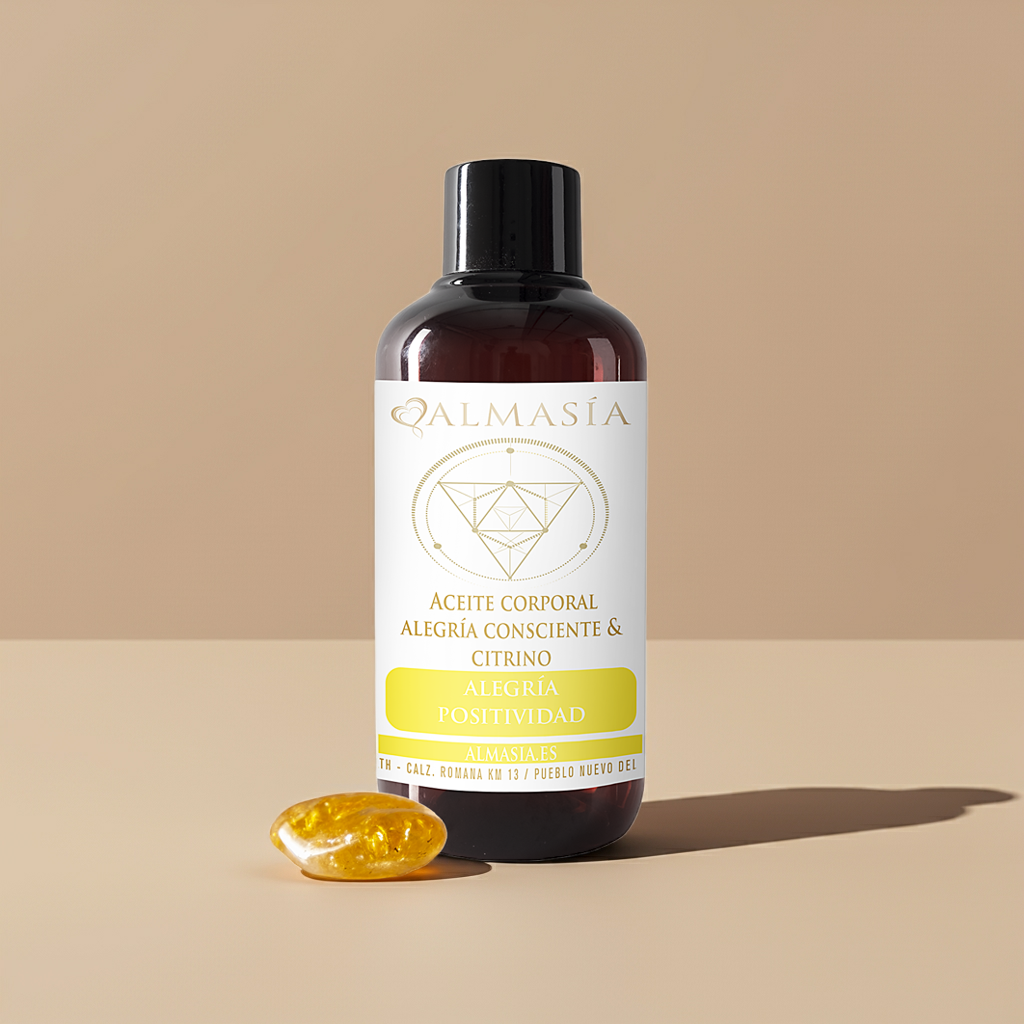Aceite corporal alegría consciente con citrino